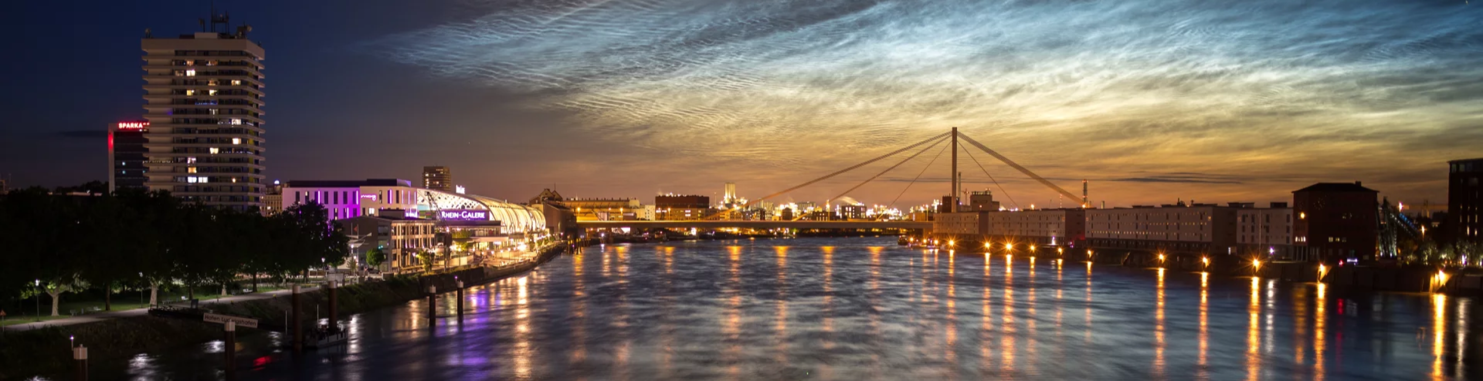 Skyline am Flu&szlig; Ludwigshafen